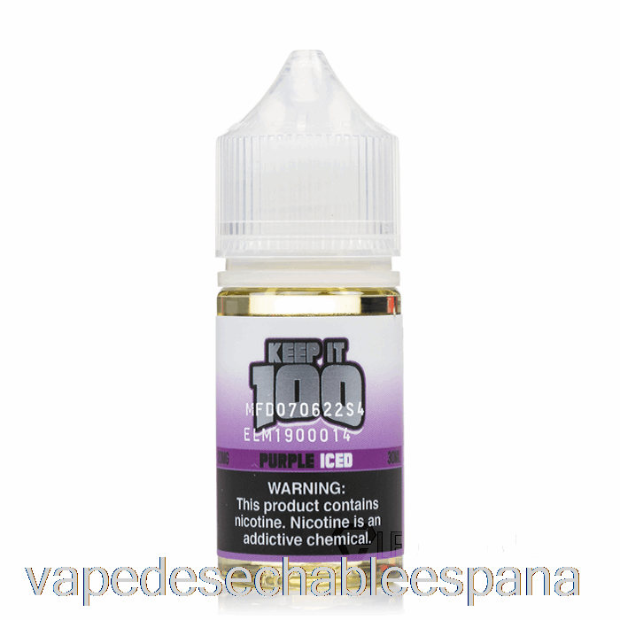 Vape Desechable España Morado Helado - Keep It 100 Sales - 30ml 50mg